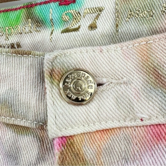 KATE Spade NY Broome Street Capri Bright Watercolor Play Hooky Jeans Size 27 - Picture 6 of 16